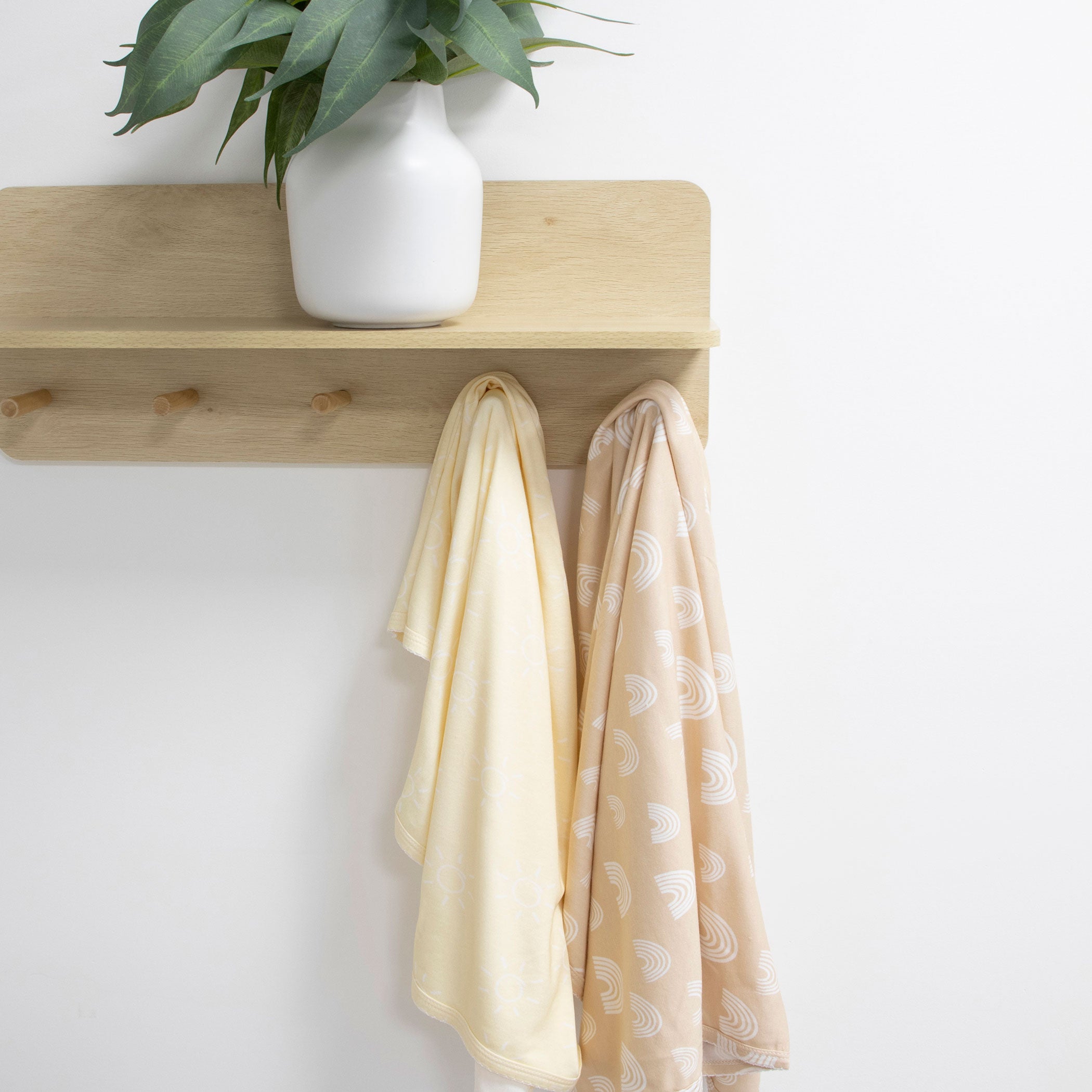 Nordic 2-Pack Jersey Wrap in Vanilla & Latte Colors - Cozy and Stylish for Home, Office, and Travel