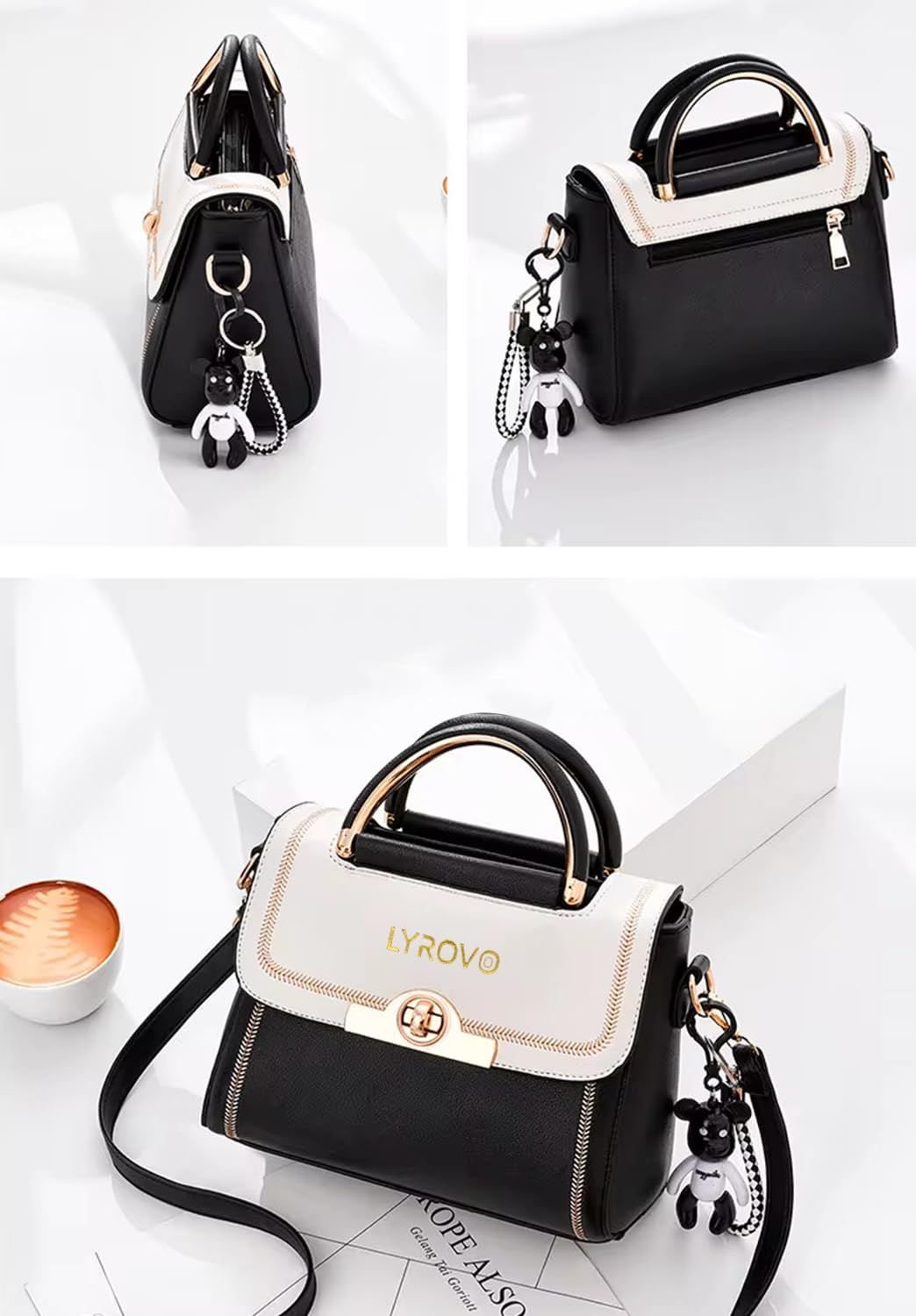 Lyrovo Women's Crossbody Sling Bag - Stylish Shoulder Purse for Everyday Use, Work, Travel & Shopping