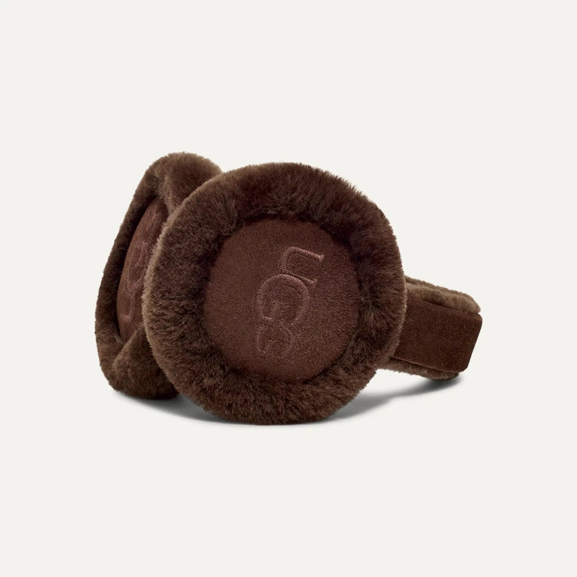 UGG Women's Sheepskin Embroidered Earmuffs - Winter Warm Fleece Lined Ear Muffs for Cold Weather - Perfect for Outdoor Activities, Skiing, and Snowboarding