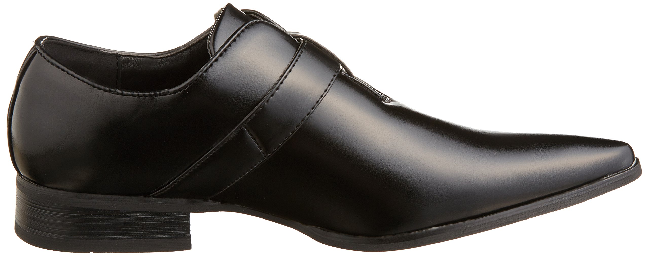 MM/ONE Men's Formal Monkstrap Dress Shoes - Pointed Toe Oxfords for Business & Wedding - Black & Brown Leather Shoes with Matching Belt - Perfect for Office, Parties & Special Occasions