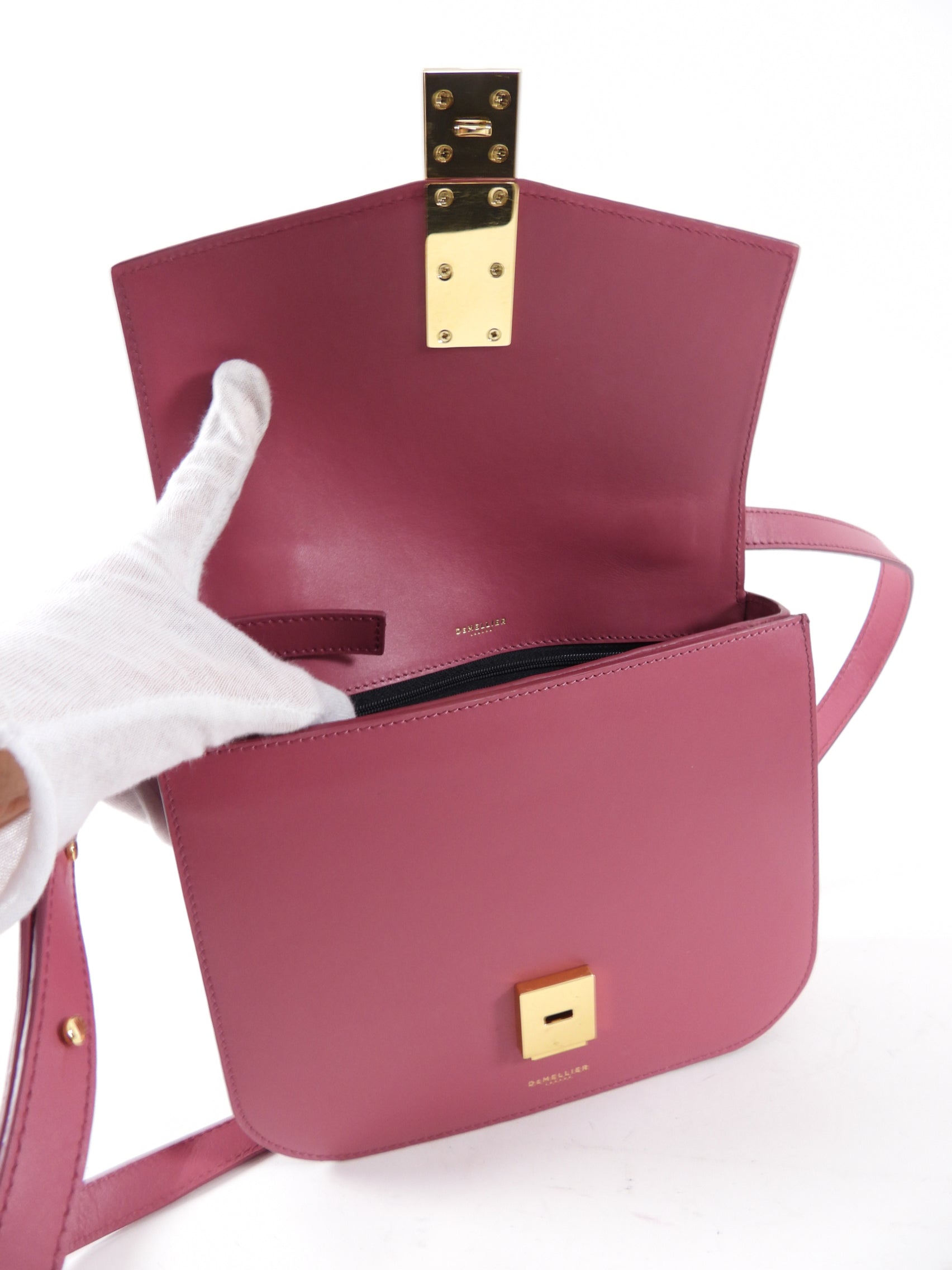 Demellier Vancouver Flap Bag in Dark Rose Pink - Stylish Crossbody Purse for Women, Perfect for Work, Travel & Everyday Use
