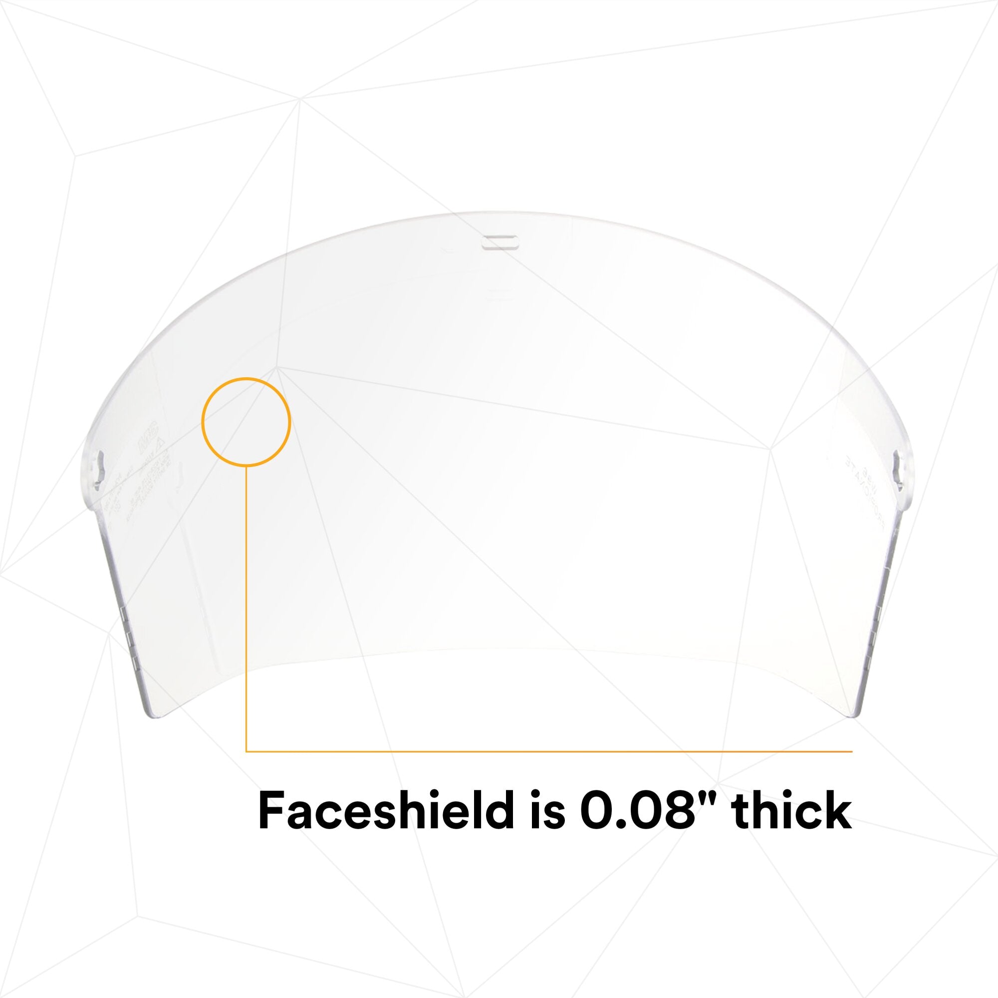 3M Clear Propionate Faceshield W96 (82700-00000) - Lightweight Molded Face Shield for Safety Protection - Ideal for Construction, Healthcare & Industrial Work