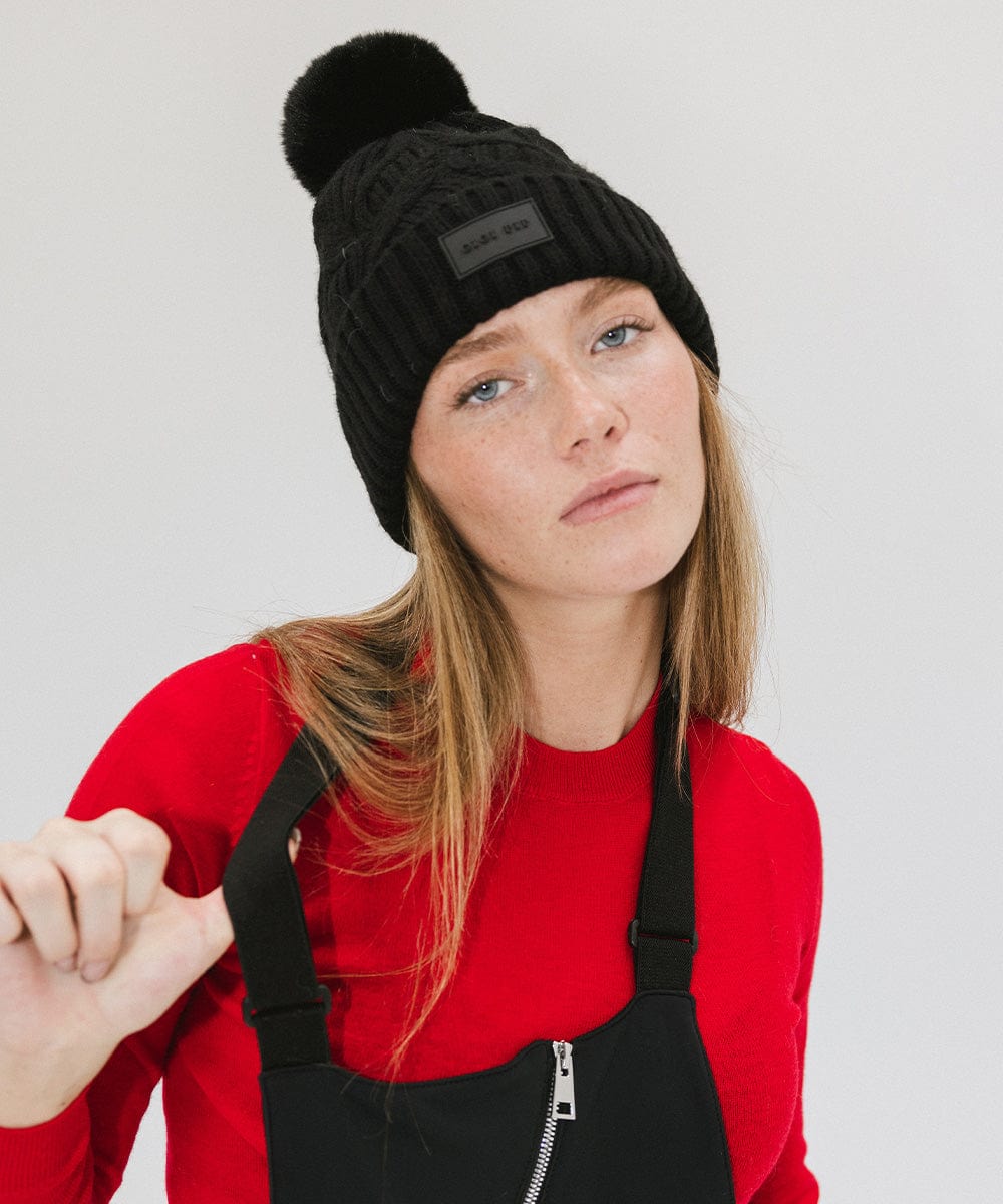 Ida Cable Knit Beanie - Soft Winter Hat for Men & Women - Warm Wool Blend Knit Cap for Cold Weather - Perfect for Skiing, Snowboarding & Outdoor Activities