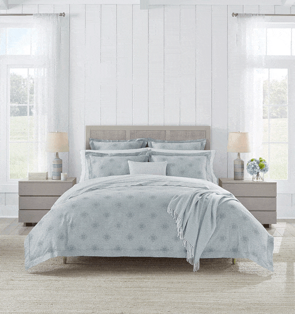 Luxury Marini Duvet Cover Set by Sferra - 100% Egyptian Cotton Bedding for Queen/King Size - Soft & Breathable Hotel Collection - Perfect for Master Bedroom, Guest Room & Luxury Home Decor