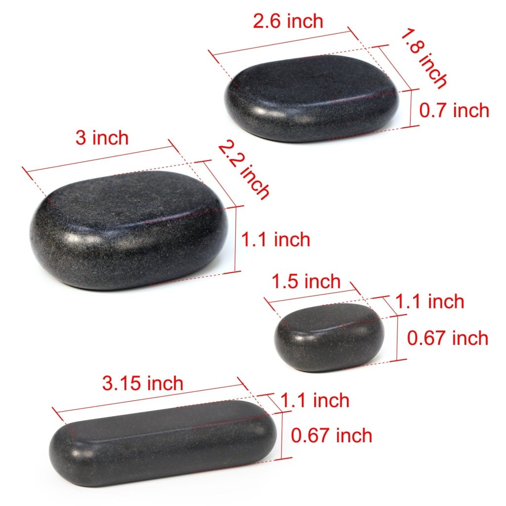 28-Piece Essential Hot Stone Massage Set - Professional & Home Spa Therapy Kit with Natural Basalt Rocks for Relaxation, Pain Relief & Healing | Perfect for Massage Therapists, Couples & Self-Care