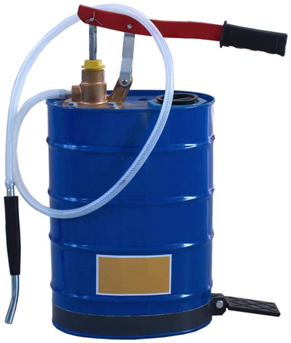 MXBAOHENG 10L Manual Hand Pressure Oil Filler Pump - Engine Oil & Gear Oil Transfer for Car, Truck & Automotive Maintenance - Durable Blue Oil Filling Barrel (Ideal for DIY Garage, Mechanic Shop & Fleet Maintenance)