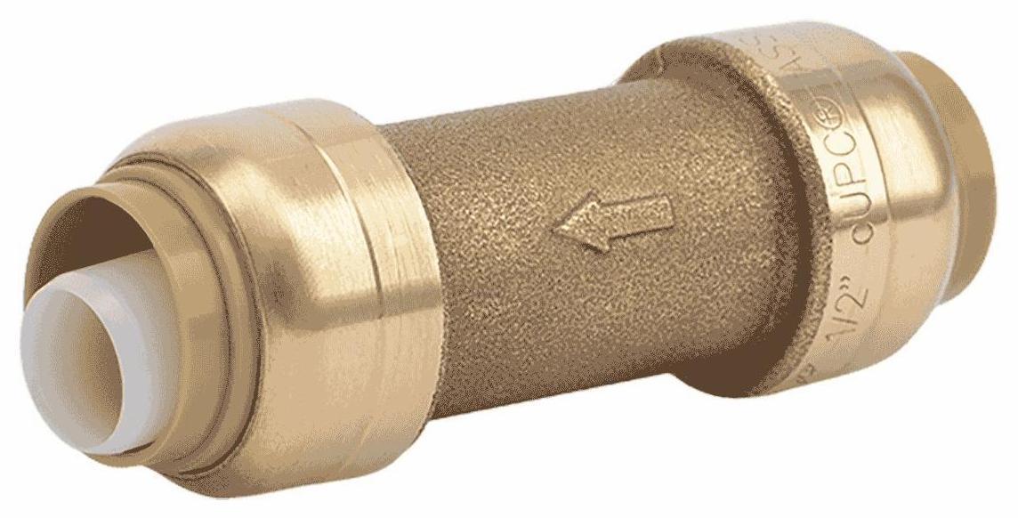 1/2 x 1/2 Lead Free Brass Check Valve - Sharkbite U2008 0000LF for Plumbing, Water Supply, and Irrigation Systems