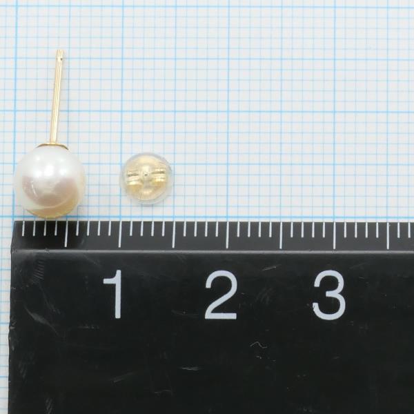 18K Yellow Gold Pearl Earrings for Women - Classic Elegant Stud Earrings for Wedding, Party & Everyday Wear