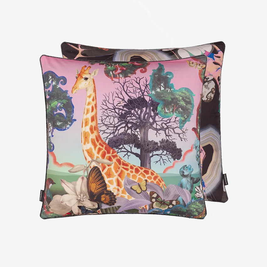 Christian Lacroix Novafrica Sunrise Flamingo Decorative Throw Pillow Cover - Boho Chic Home Decor for Living Room, Bedroom & Outdoor Patio