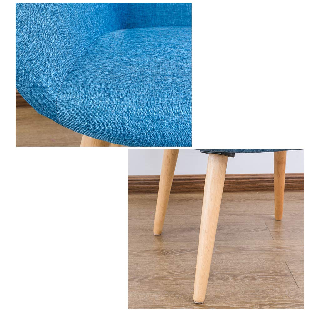 Ergonomic Upholstered Dining Chairs - Mid Century Modern Solid Wood Lounge Chair for Restaurant, Pub, Cafe, Living Room & Hotel - Comfortable Armchair for Relaxing, Dining & Leisure Spaces