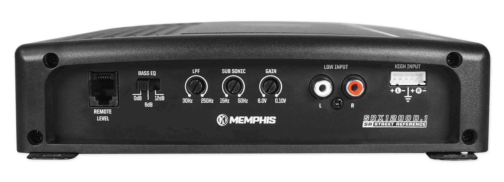 Memphis Audio SRX1200D.1 1200W RMS Mono Car Amplifier with Copper Wiring Kit - High Power 1 Ohm Stable Subwoofer Amp for Car Audio Systems, Bass Boost & Remote Control - Perfect for Truck, SUV, and Vehicle Sound Upgrades