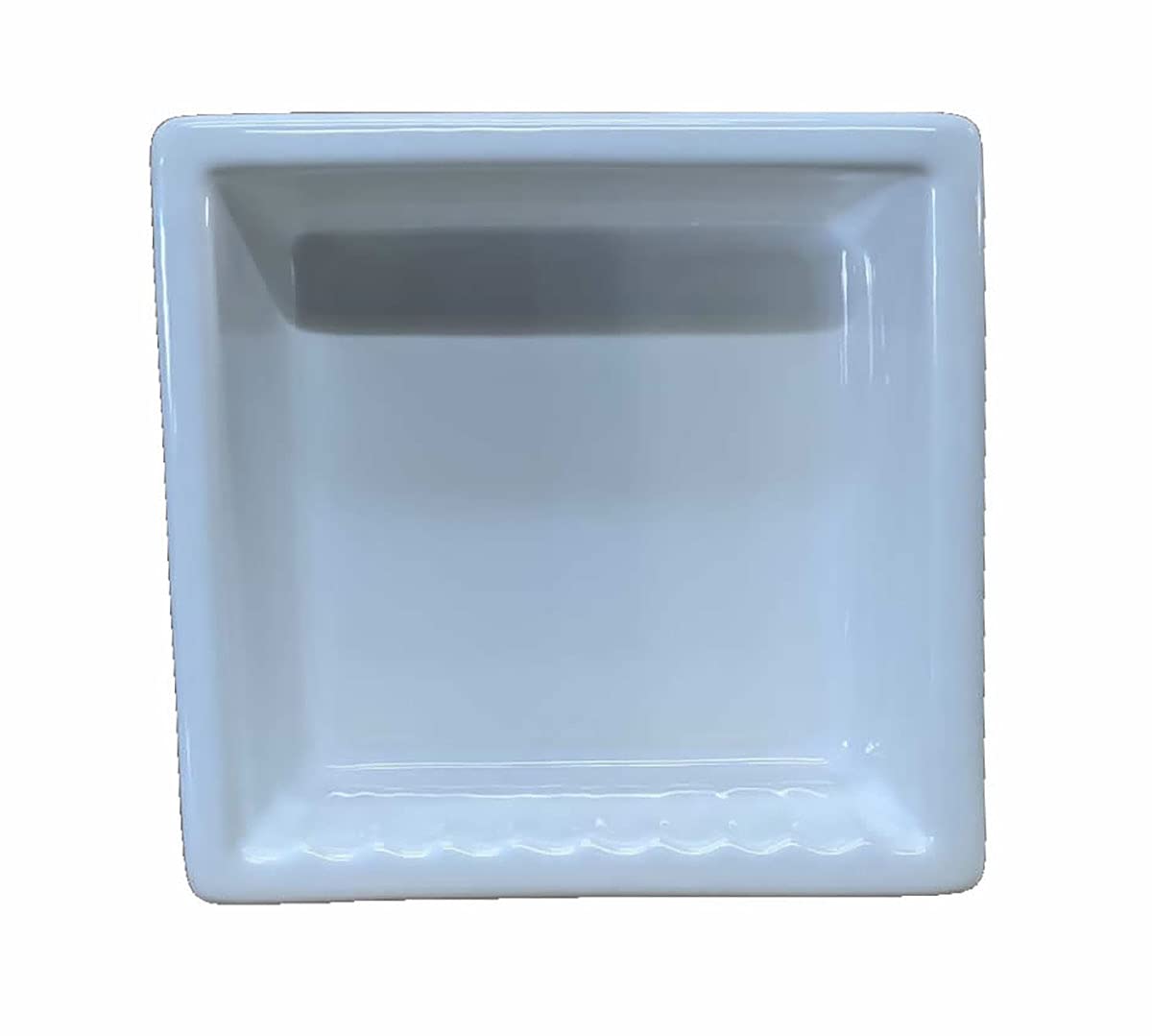 Easy to Install Recessed Shower Niche - White Glossy Porcelain Square Soap Holder for Shampoo & Bath Essentials - Perfect for Bathroom, Shower Wall Storage & Home Renovation