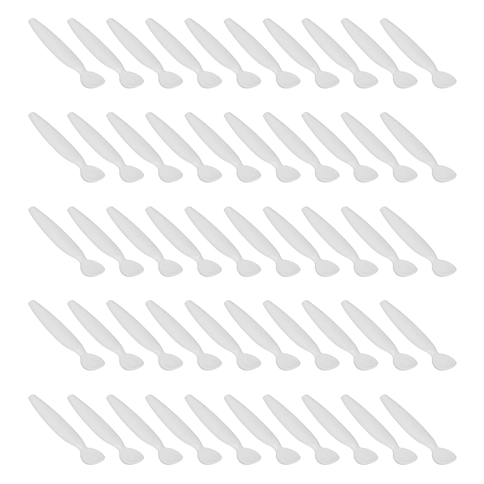 50 Pcs Cosmetic Spatulas - Round Tip Hygienic Face Cream Scooper for Makeup, Skincare & Sampling | Perfect for Jars, Tubs & Travel Kits