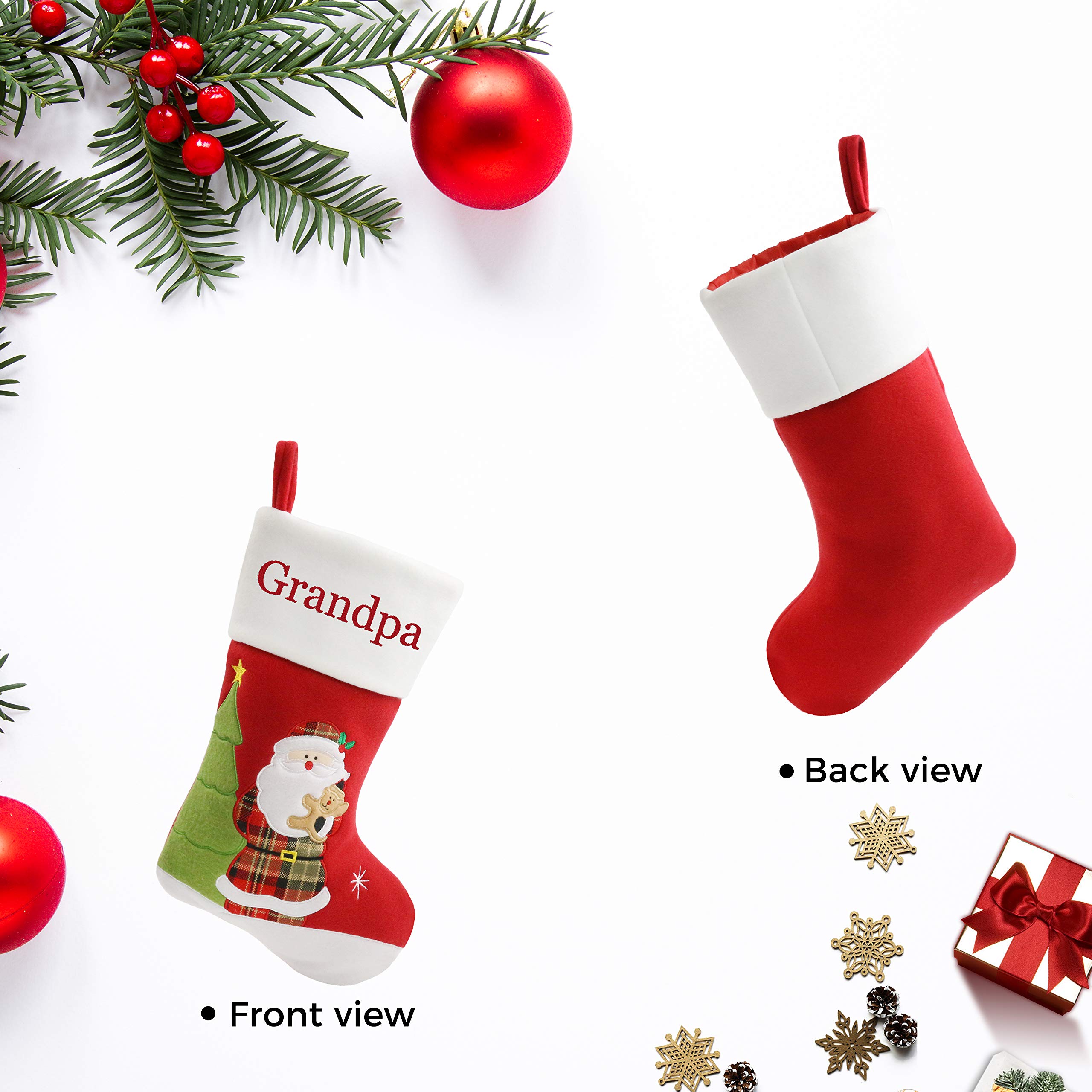 Personalized Christmas Stockings with Custom Names - Family Holiday Decor for Fireplace, Tree & Party - Festive Xmas Gift & Home Decoration for Cozy Winter Celebrations