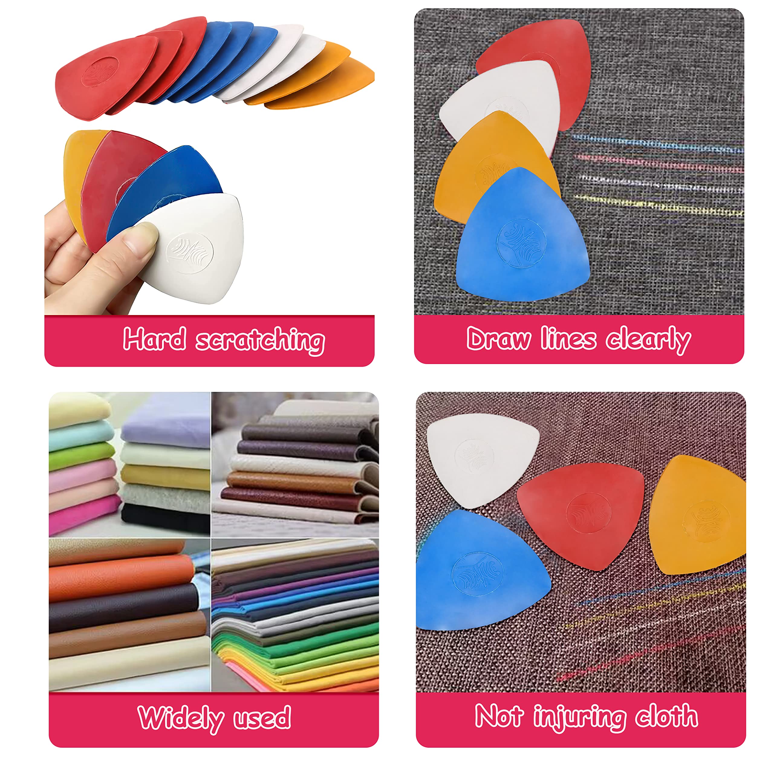 10Pcs Professional Tailors Chalk Set - Fabric Marking Chalk for Sewing, Alterations, Cutting & Crafting | Ideal for Hemming, Basting & DIY Clothing Projects | Perfect for Tailors, Seamstresses & Home Sewing Enthusiasts