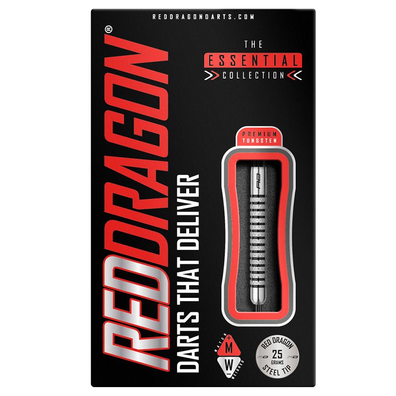 RED DRAGON Fury 2 Tungsten Steel Darts - 80% Tungsten Alloy, 25g Weight - Professional Dart Set for Bars, Tournaments & Home Practice