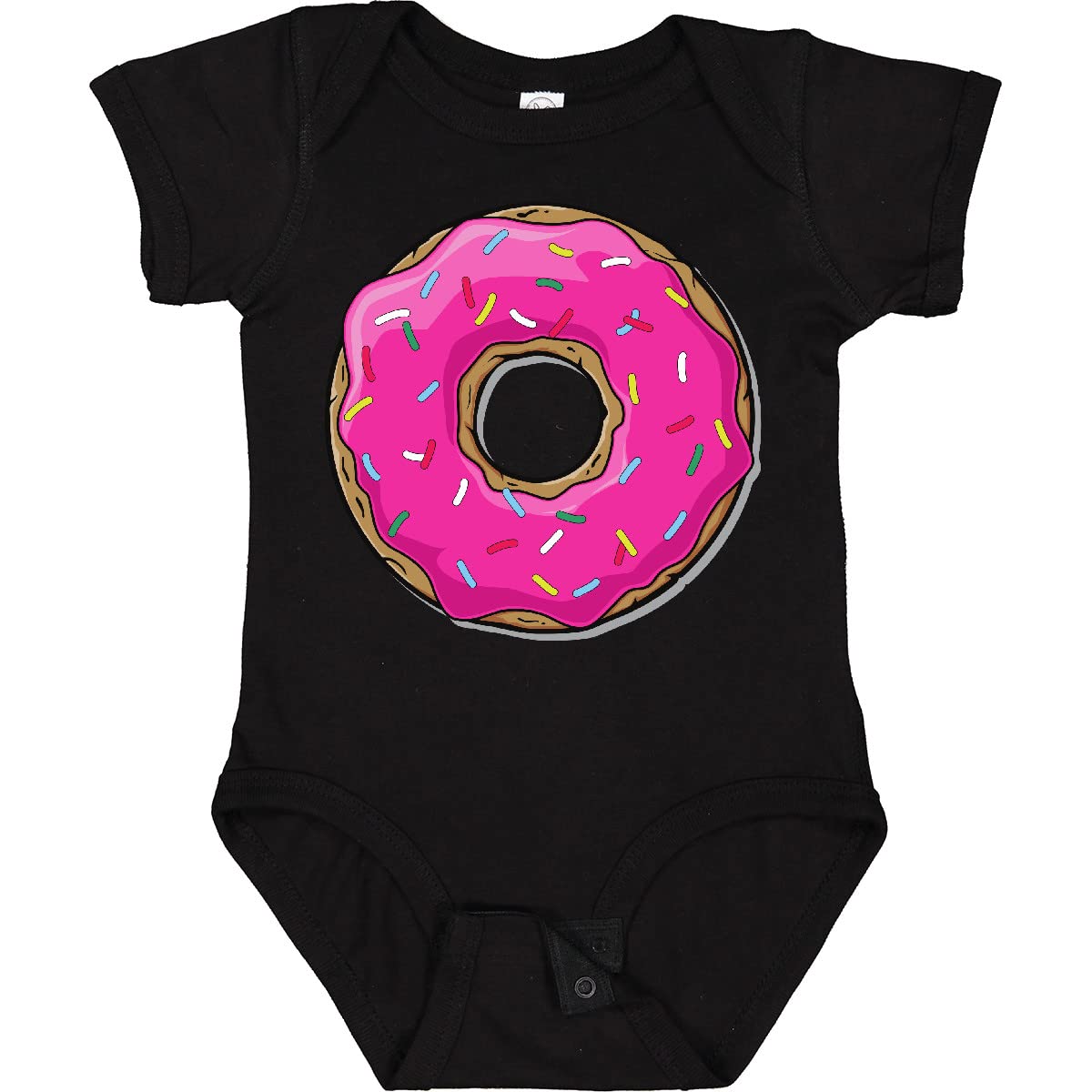 Inktastic Pink Donut with Sprinkles Baby Bodysuit - Cute Infant Onesie for Birthday, Photo Shoots & Donut-Themed Parties | Soft Cotton Unisex Baby Outfit