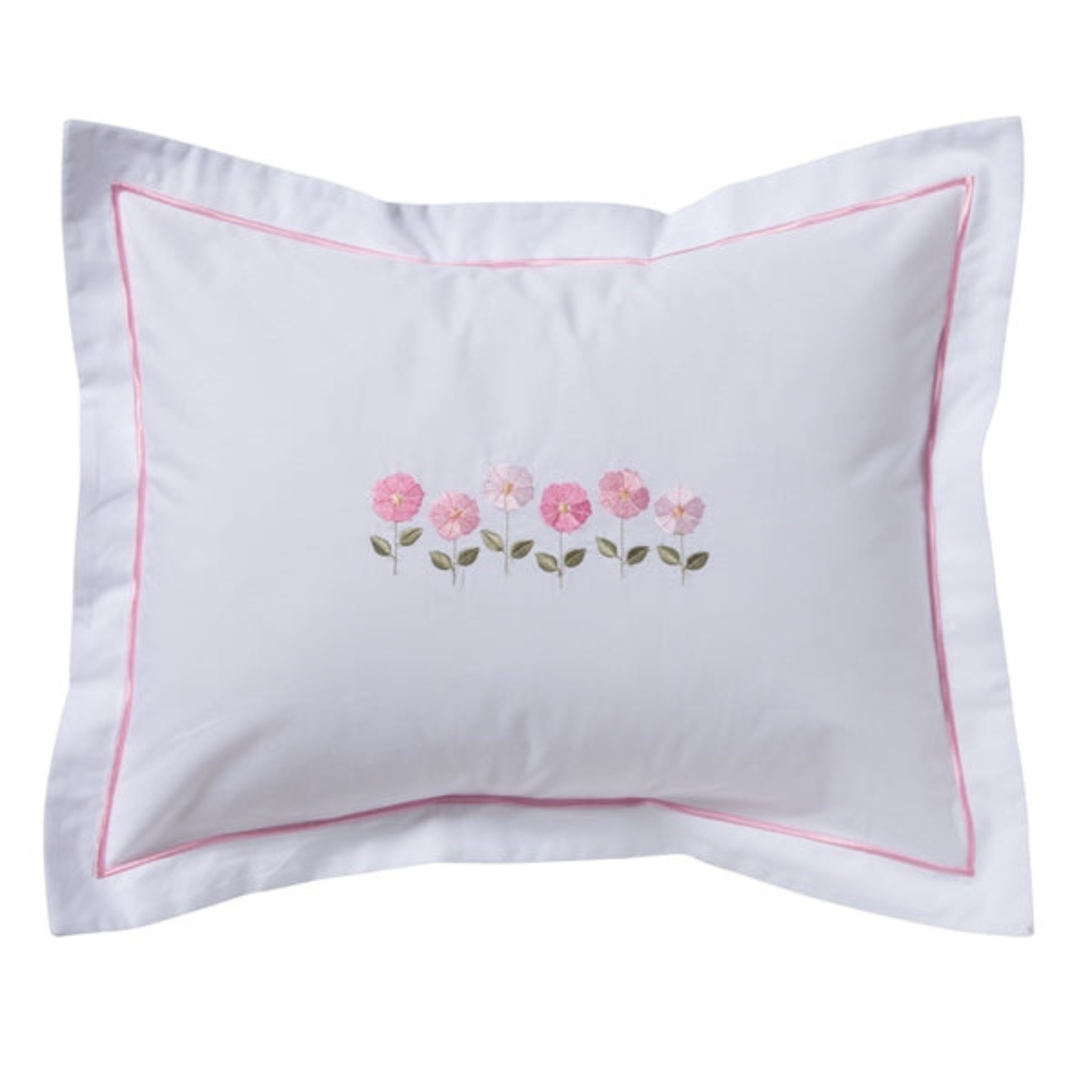 Elegant Pink Floral Boudoir Pillow Cover - Soft Decorative Cushion Case for Bedroom, Living Room, and Home Decor