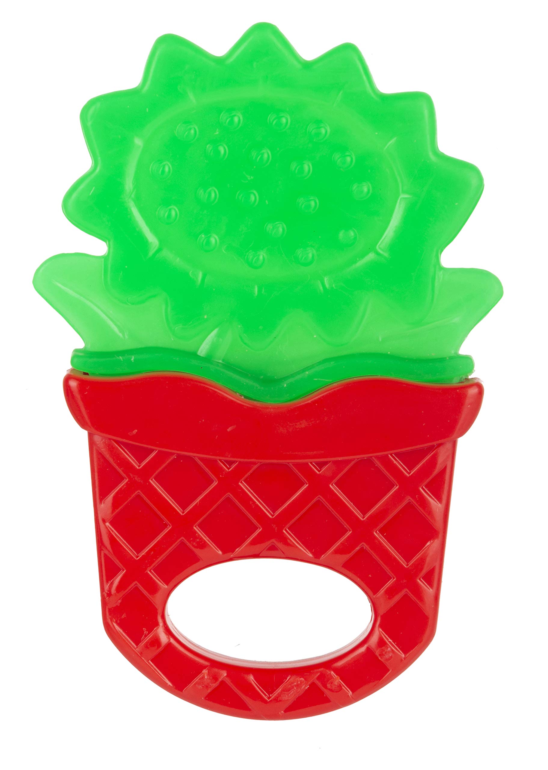 Funskool Giggles Floral Baby Teether - Soothing Gum Relief for Infants 3+ Months, Easy to Grasp & Chew, BPA-Free Teething Toy (Blue) - Perfect for Daycare, Travel & On-the-Go Comfort