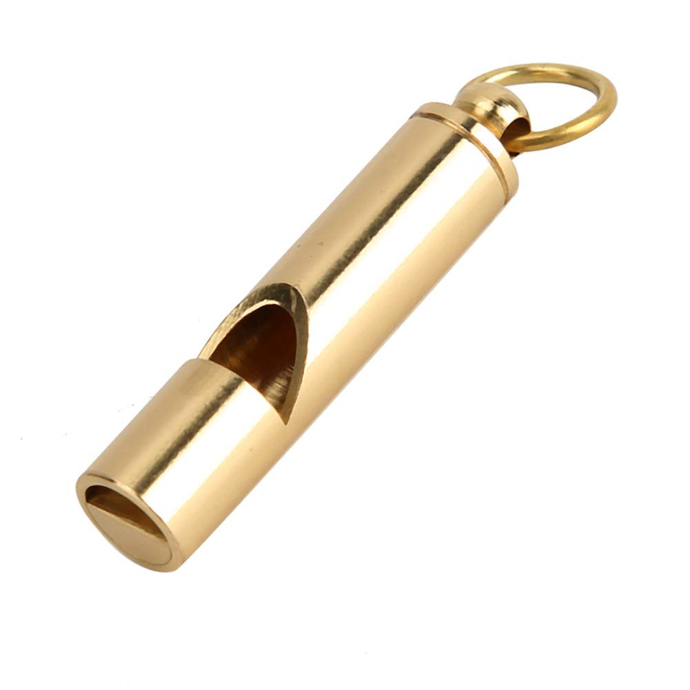 Golden Aluminum Alloy Double Tube Dog & Bird Training Whistle - Adjustable Frequency, Hangable Design for All Dog Breeds & Birds - Perfect for Outdoor Hunting, Pet Training & Bird Calling
