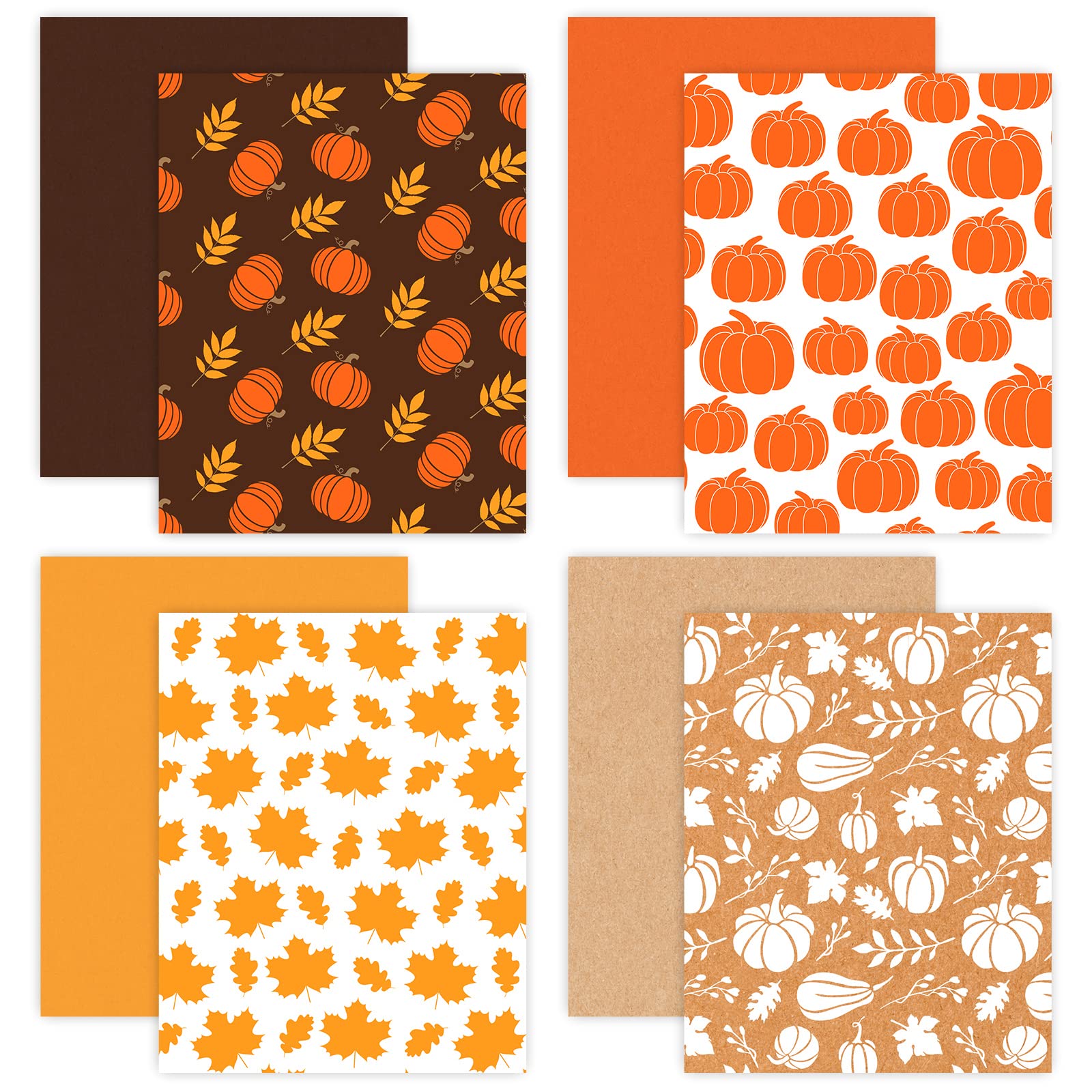 Whaline 160 Sheets Fall Tissue Paper - Pumpkin Wrapped Flat Thanksgiving Gift Wrapping, Rustic Art Paper for DIY Crafts, Home Decor, Party Favors & Gift Bags (14x20 Inch) - Perfect for Autumn Decorations, Seasonal Crafts & Holiday Gift Wrapping