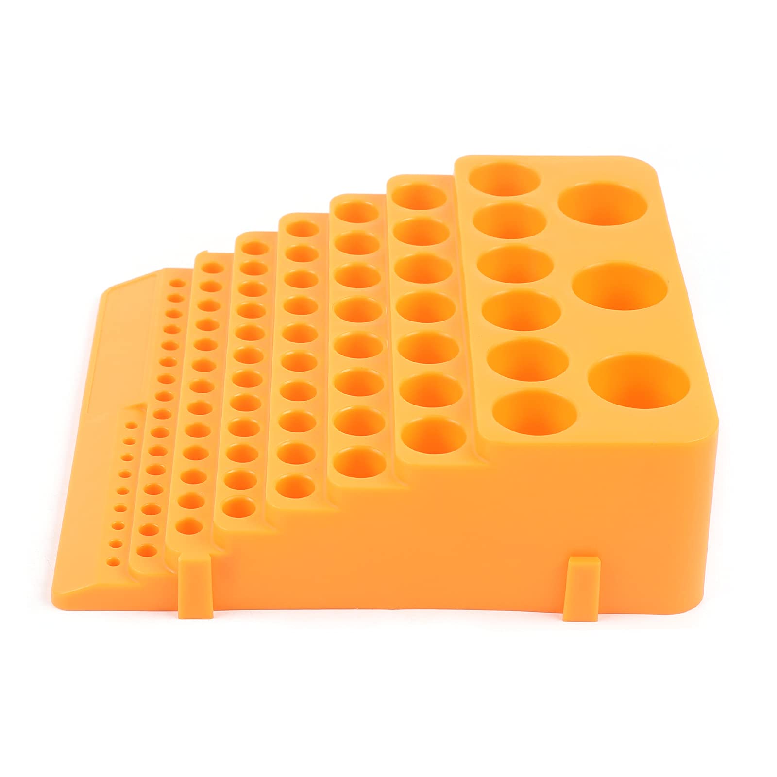 84 Holes Milling Cutter Storage Box - Bearing Drill Bit Organizer Case with Large Capacity - Yellow Drill Bit Holder for CNC Tools & Workshop Organization - Perfect for Woodworking, Metalworking & DIY Projects