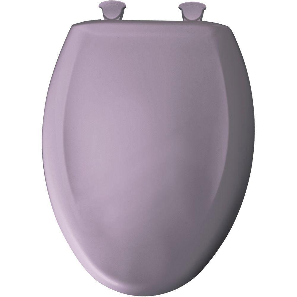 Bemis Slow Close Elongated Toilet Seat with STA-TITE Hinge - Soft Close, Durable & Hygienic, Lilac Color (Model 529749) - Perfect for Bathroom Upgrade & Home Renovation