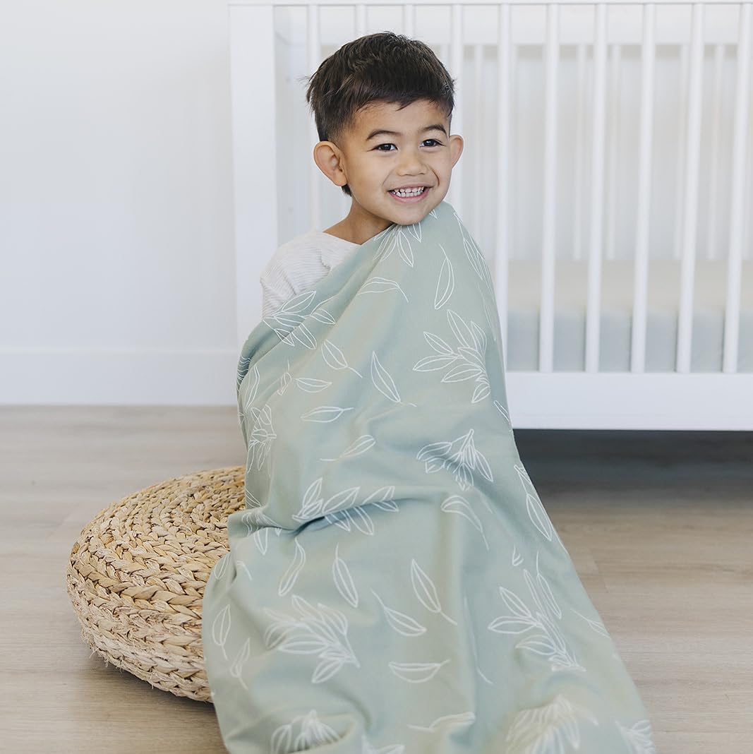 Woolino 4 Season Toddler Blanket - Soft Merino Wool & Organic Cotton Baby Blanket for Boys & Girls - 52.5