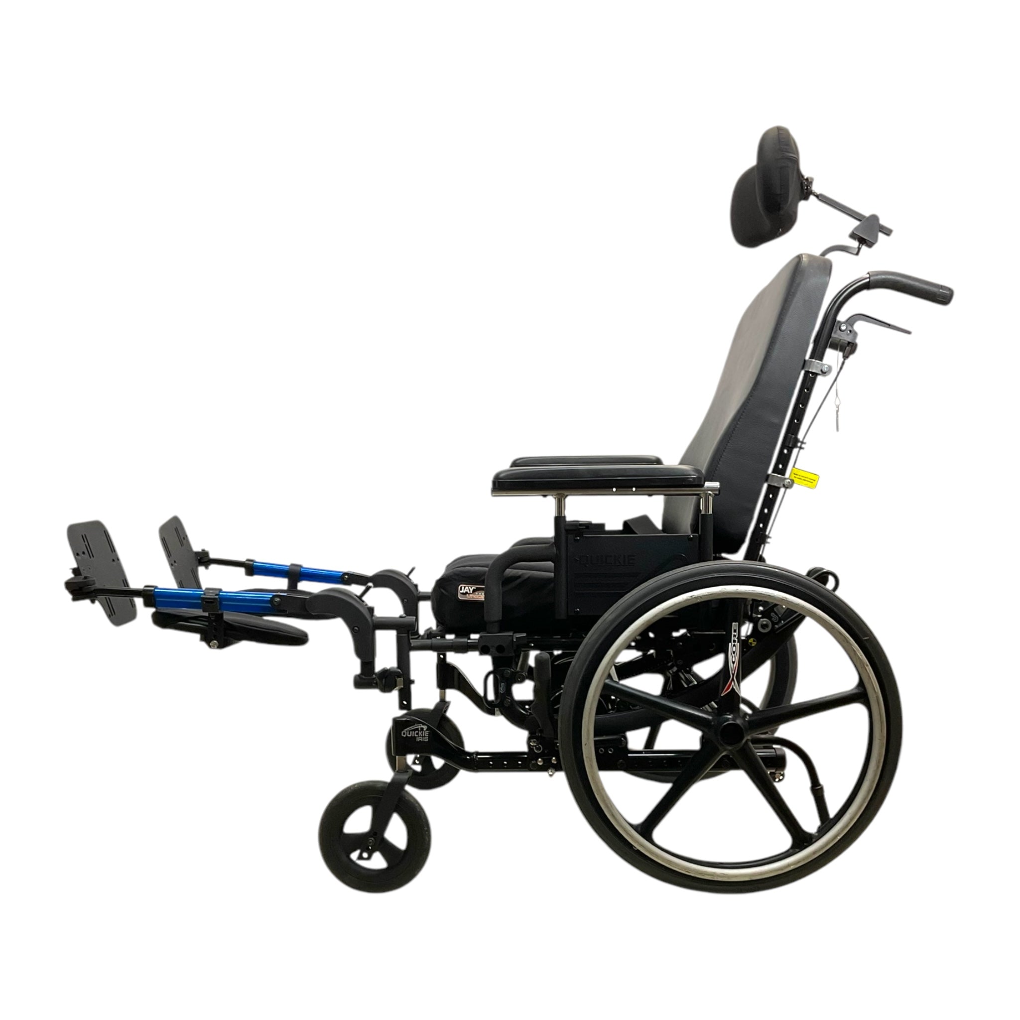 2022 Sunrise Medical Quickie Iris HD Tilt-in-Space Manual Wheelchair - 400 lbs Weight Capacity with Self-Propel Tires & Elevating Leg Rests | Mobility Aid for Home, Hospital & Outdoor Use