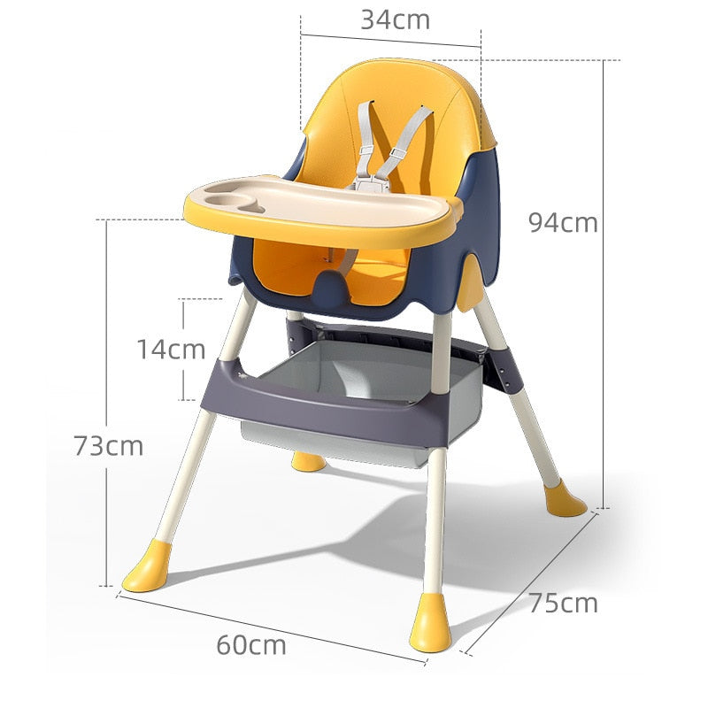 Best Baby High Chair for Newborns & Toddlers - Adjustable Infant Feeding Chair with Safety Harness - Perfect for Dining, Weaning & Playtime at Home