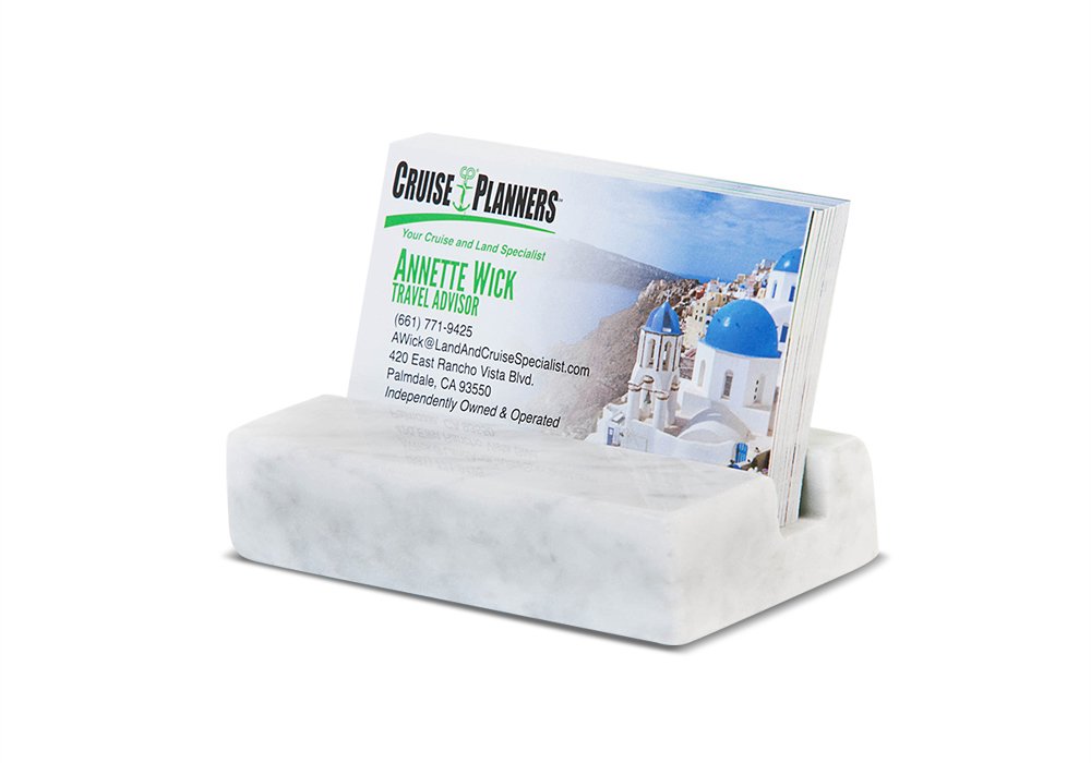 Elegant Marble Business Card Holder for Desk - Premium Desktop Card Display Stand for Home & Office | Perfect for Networking, Meetings & Professional Workspaces