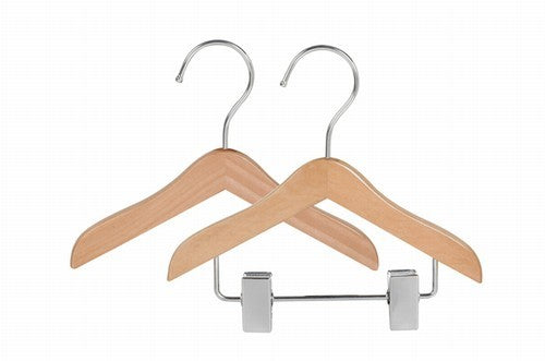 3 Pack Doll Clothes Hangers - Miniature Wooden Hangers for Barbie, American Girl & Baby Doll Wardrobe Organization - Perfect for Dollhouse Display & Kids Pretend Play