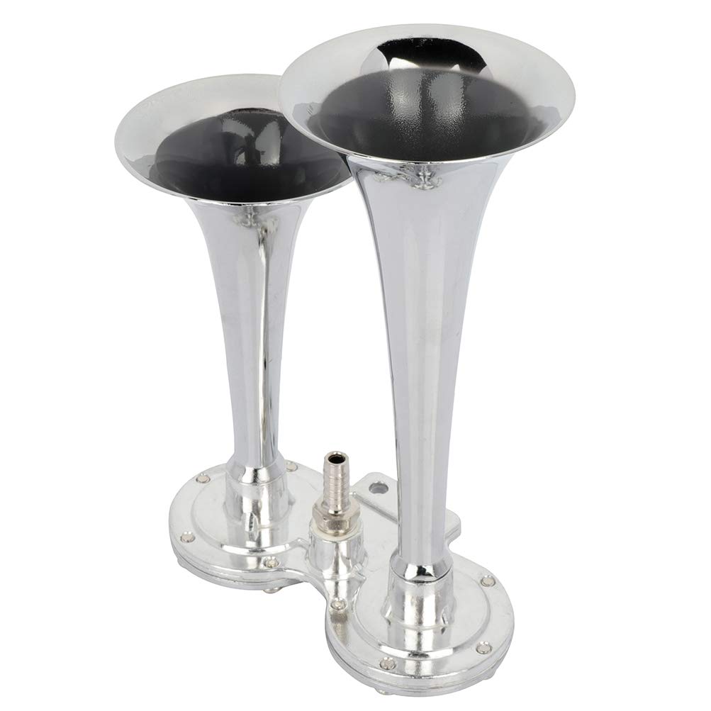 115dB Super Loud Dual Trumpet Air Horn with Compressor for Trucks, Cars & Vehicles (12V) - Perfect for Emergency Alerts, Safety Warnings & Sporting Events