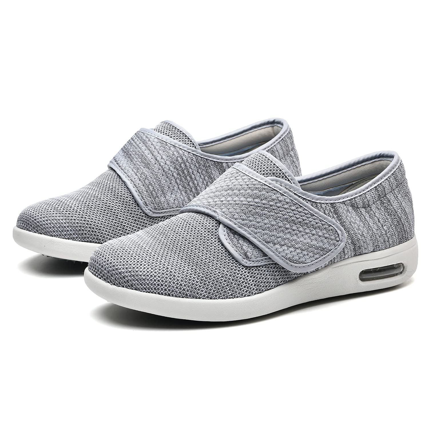 JBTNBX Men's Wide Width Diabetic Shoes - Adjustable Closure, Lightweight & Breathable Walking Sneakers for Elderly with Edema, Plantar Fasciitis & Swollen Feet - Ideal for Daily Walking, Comfortable Work Shoes & Foot Pain Relief