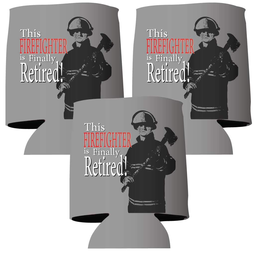 Custom Firefighter Retirement Party Can Cooler - Personalized Beer Koozie for Retirement Gifts & Celebrations - Perfect for Outdoor BBQs, Camping & Tailgating
