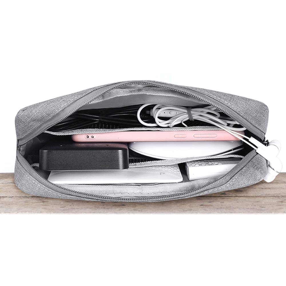 ERCENTURY Universal Electronics & Accessories Soft Carrying Case - Durable Lightweight Travel Organizer for Laptop, Tablet, Camera, Makeup Kit - Perfect for Business, Office, School & Vacation (Gray, Large Size)