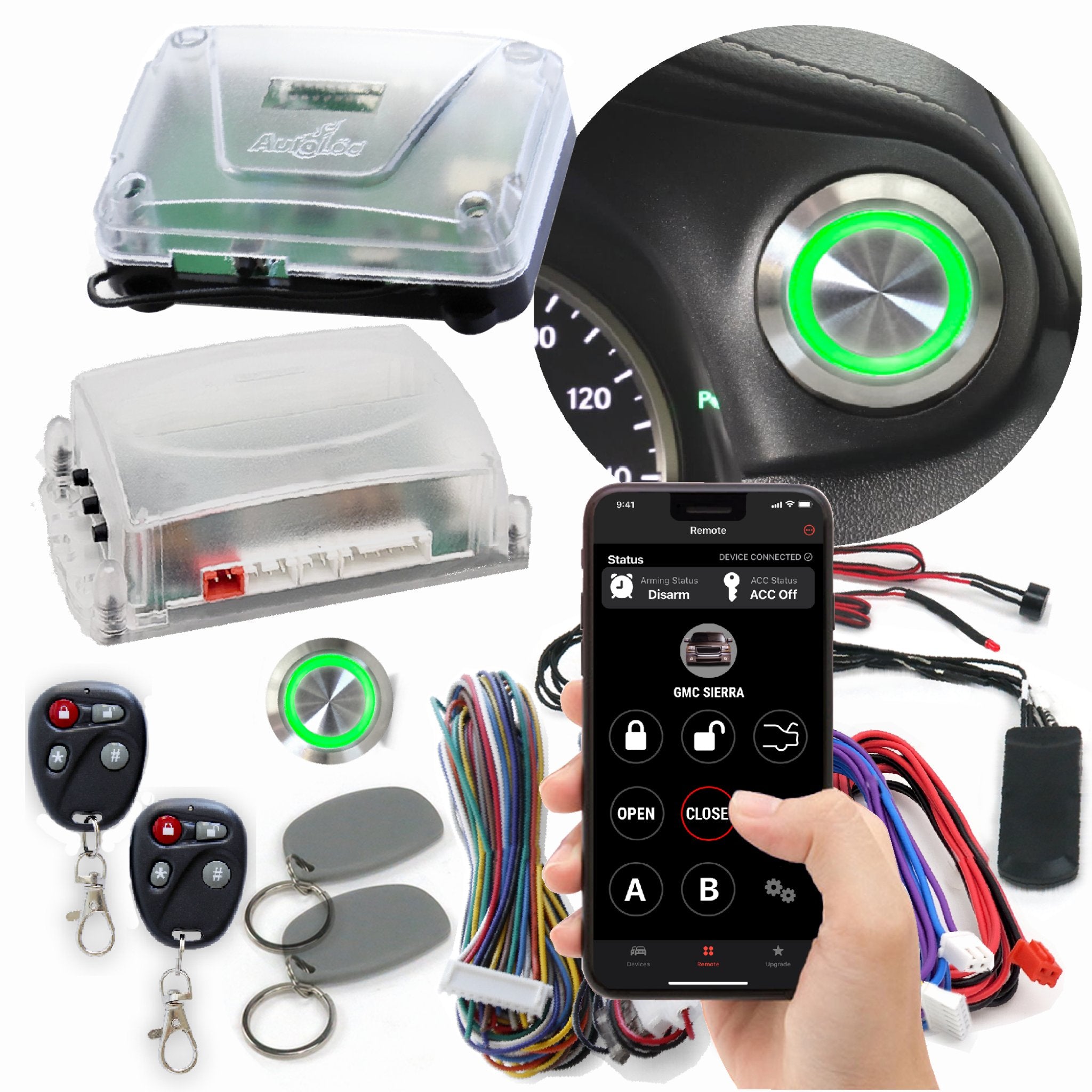 1905 Buick Model C Billet Push Button Engine Start Kit - Keyless Entry, Remote Start & RFID Ignition System (No Keys Required) - Perfect for Classic Car Restoration & Custom Hot Rod Builds