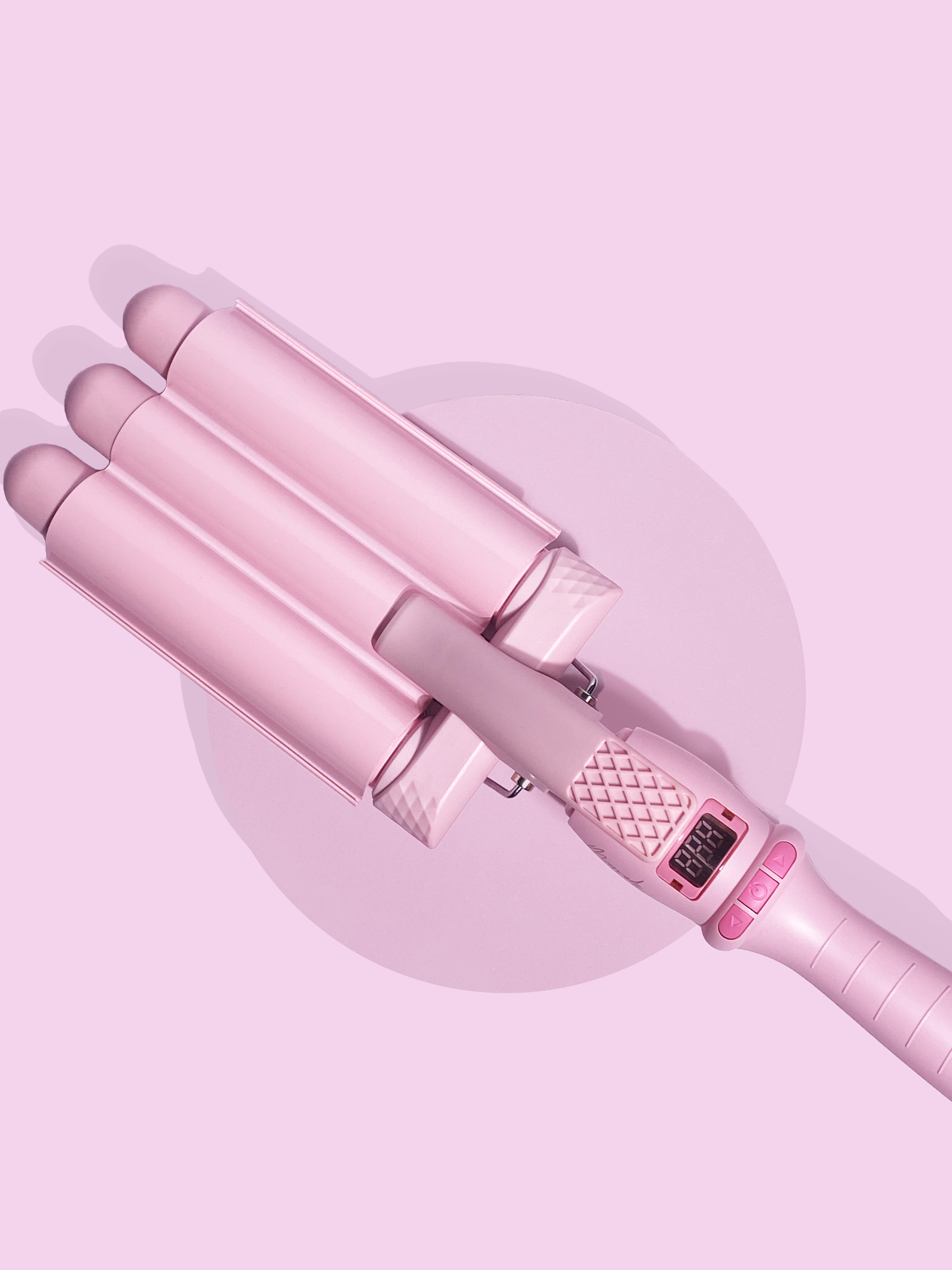 Mermade Hair PRO Mini Pink Hair Waver 25mm - Professional Hair Curling Iron for Beach Waves & Vintage Styles - Perfect for Parties, Weddings & Everyday Glam