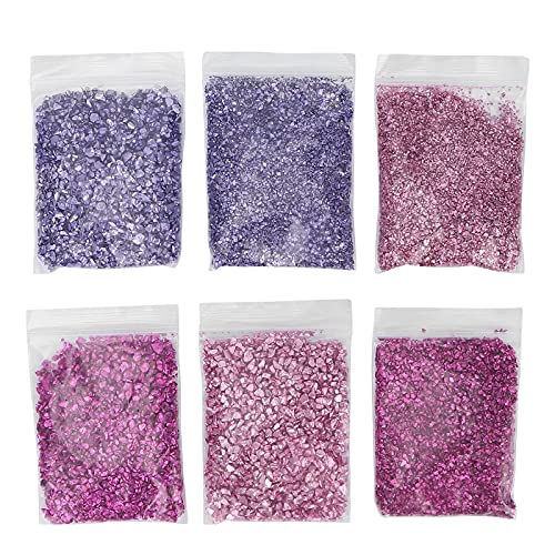 Metallic Chips & Crushed Glass Vase Fillers - Decorative Craft Supplies for DIY Artwork, Home Decor & Wedding Centerpieces