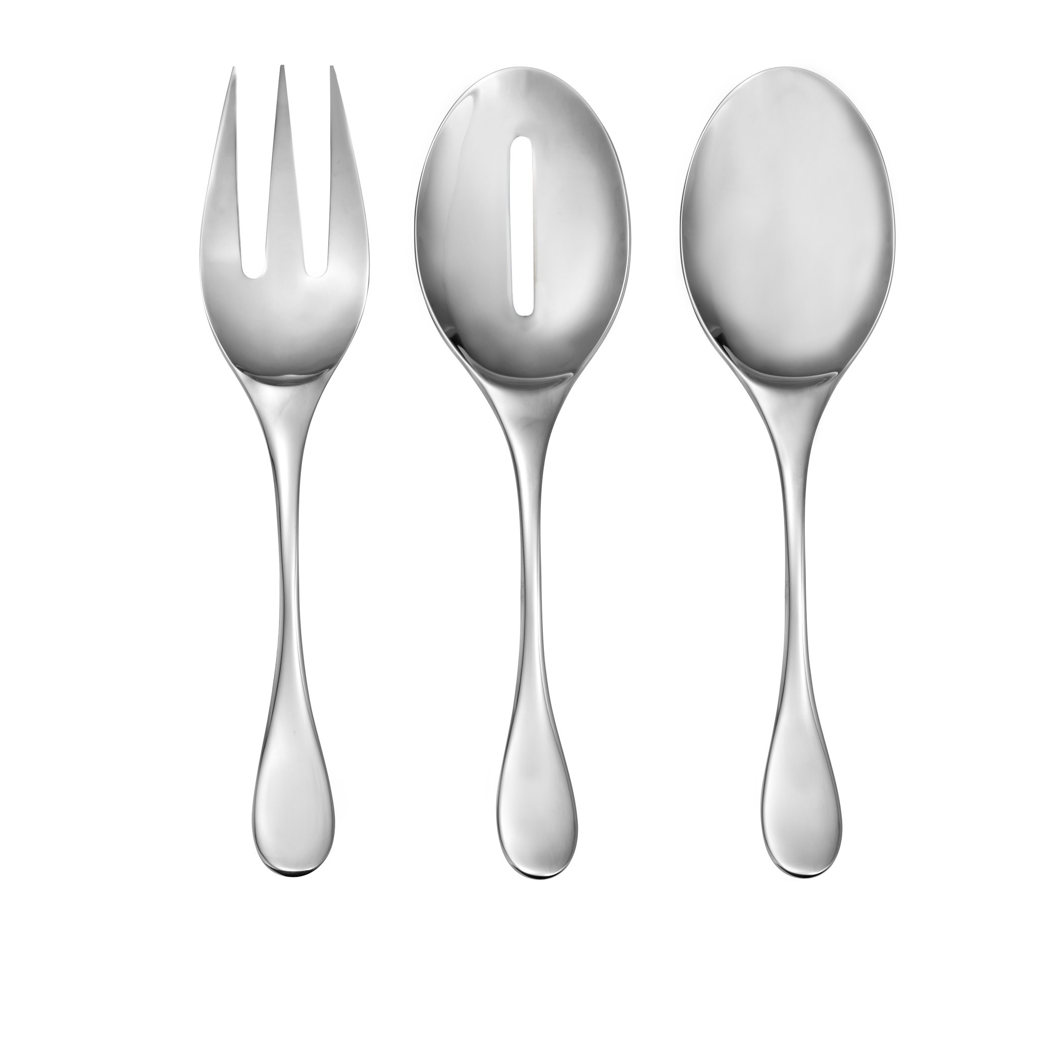 Nambe 45-Piece Flatware Set - 18/10 Mirror Polish Stainless Steel Silverware Cutlery Set for 8 People with 3-Piece Hostess Utensils | Elegant Dining for Home, Restaurant & Hotel Use | Dishwasher Safe (7571) | Perfect for Dinner Parties, Weddings & Formal Events