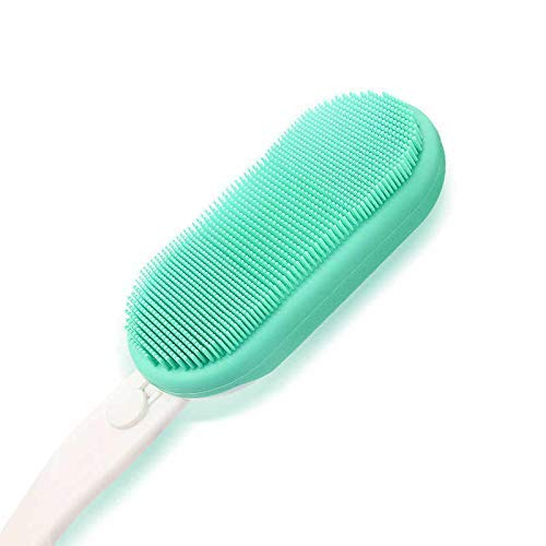 LAVNIK Silicone Bath Brush - Waterproof Electric Facial & Body Cleansing Kit with Long Handle - Exfoliating Brush for Dry Skin, Shower & Bath - Perfect for Men & Women - Ideal for Spa Days & At-Home Skincare Routines