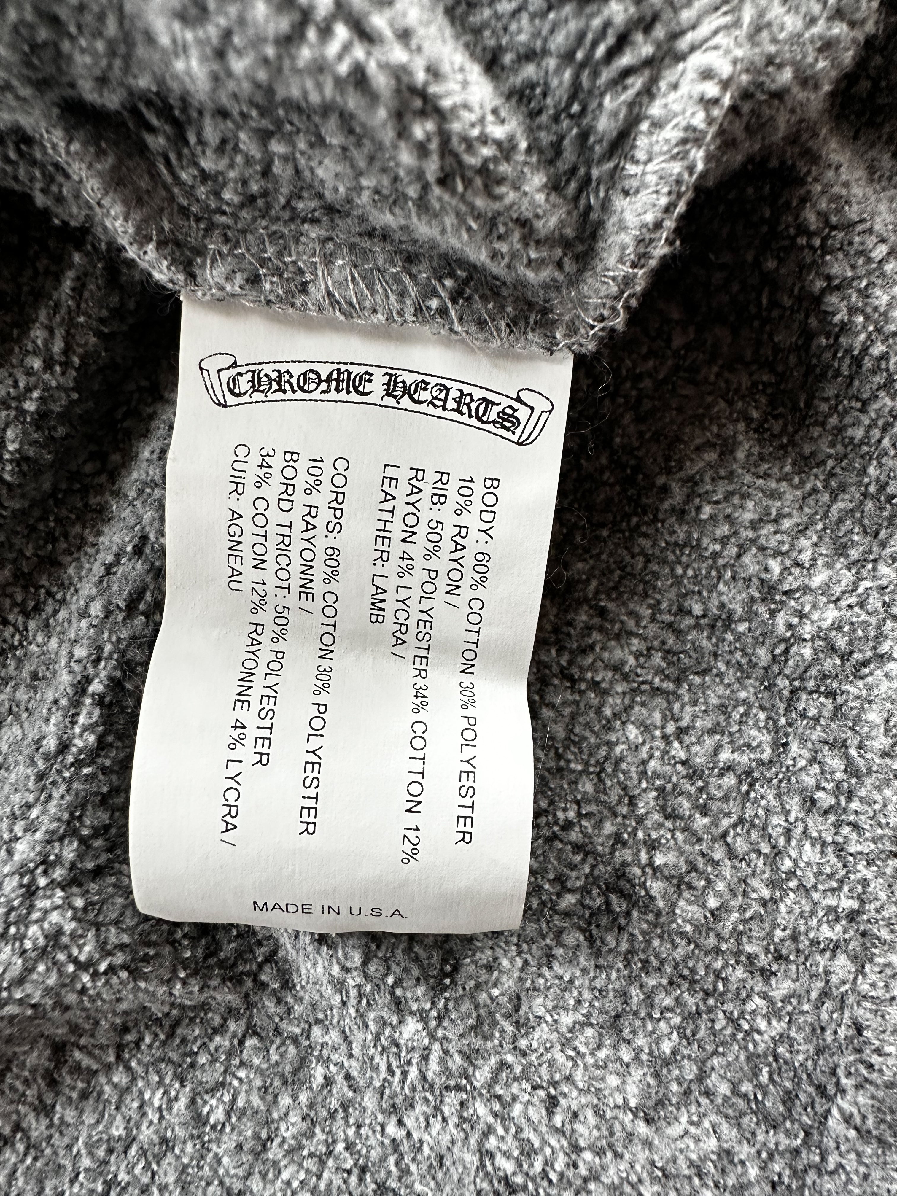 Chrome Hearts Grey & Black Cross Patch Hoodie for Men & Women - Gothic Streetwear Fashion for Casual Wear & Layering