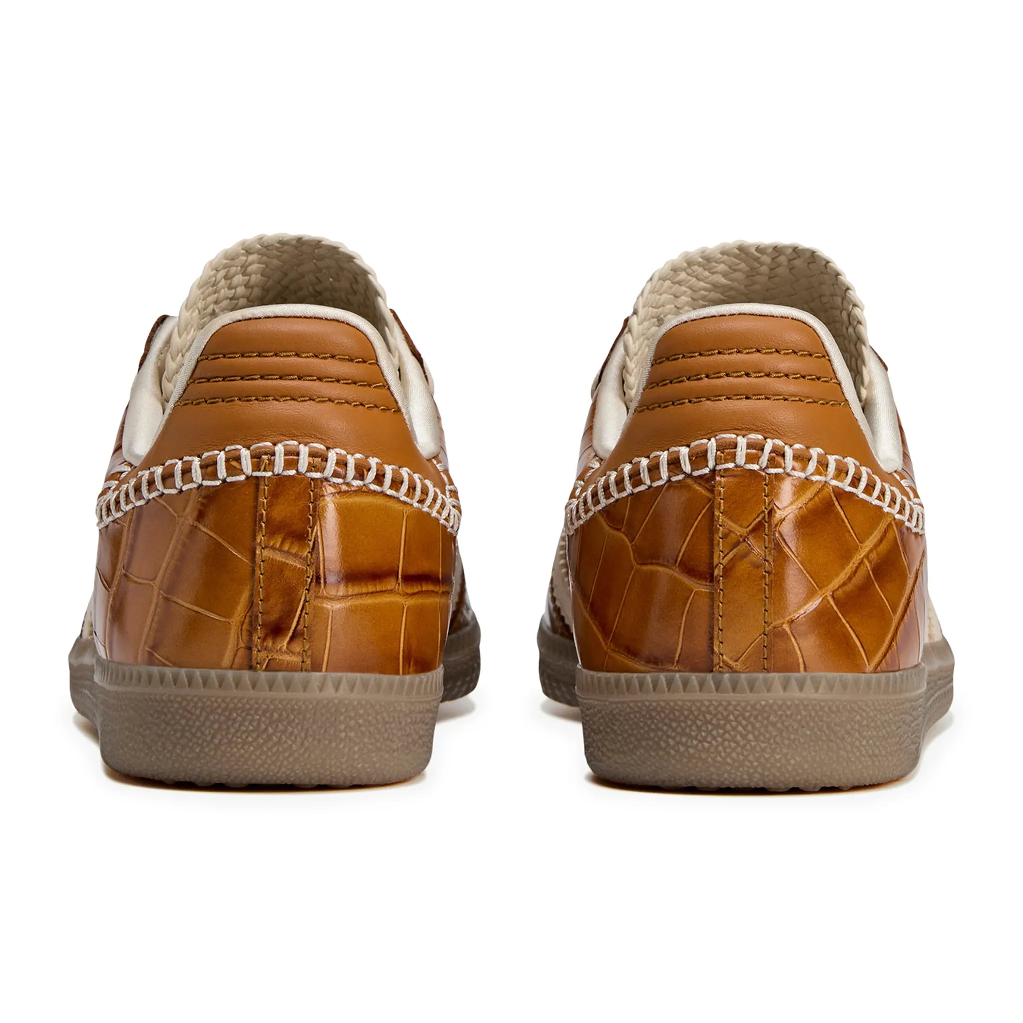 Adidas Samba Wales Bonner Brown Crocodile Leather Sneakers - Stylish & Comfortable for Casual Wear, Street Style & Everyday Fashion