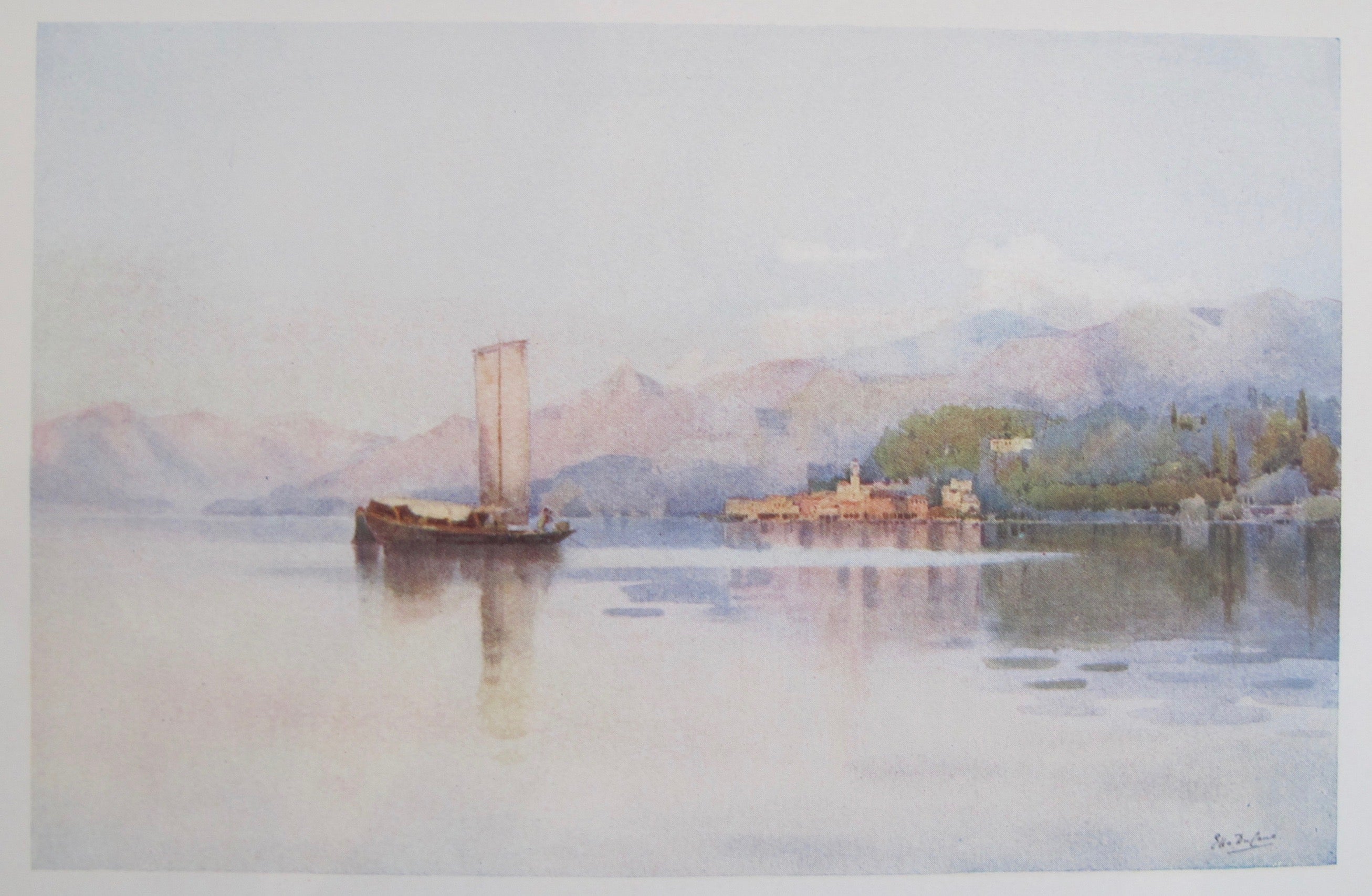 1905 Original Italian Print - Vintage Bellagio Travel Poster, Lake Como Italy - Perfect for Home Decor & Travel Enthusiast Gifts