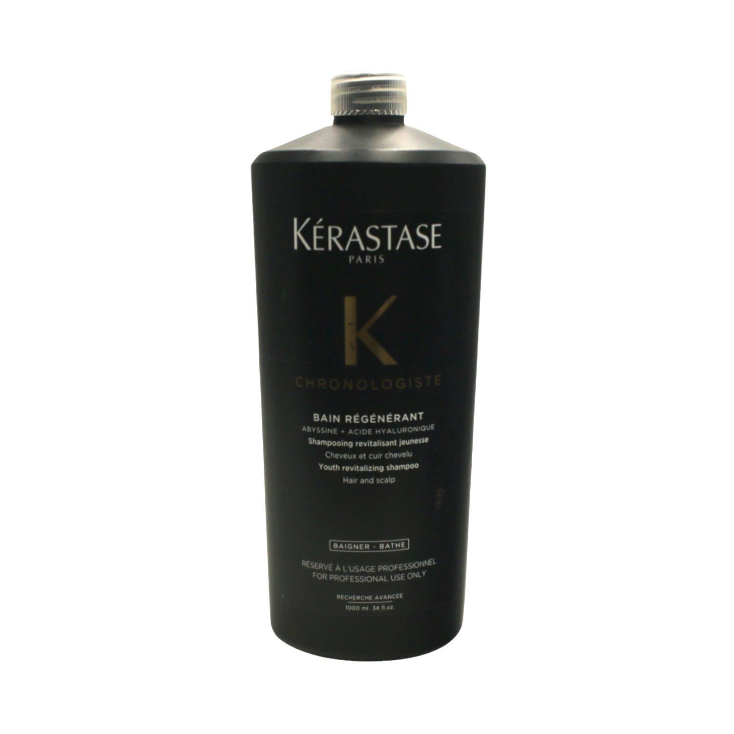Kerastase Chronologiste Bain Regenerant Youth Revitalizing Shampoo 34 oz - Anti-Aging Hair Treatment for Damaged Hair - Perfect for Daily Use & Salon-Quality Results at Home