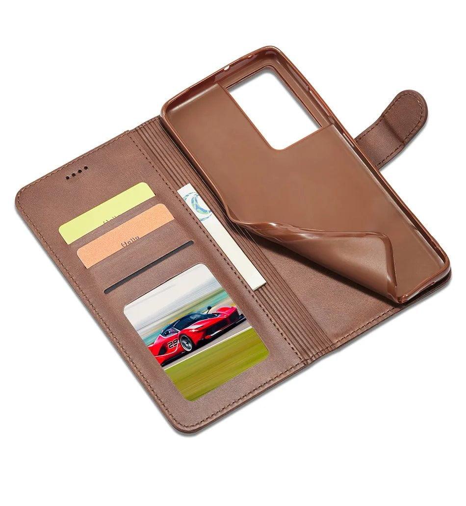 Samsung Galaxy S24 Plus Vegan Leather Wallet Case - Slim Protective Cover with Card Slots for Credit Cards & ID - Perfect for Daily Use, Travel, and Business