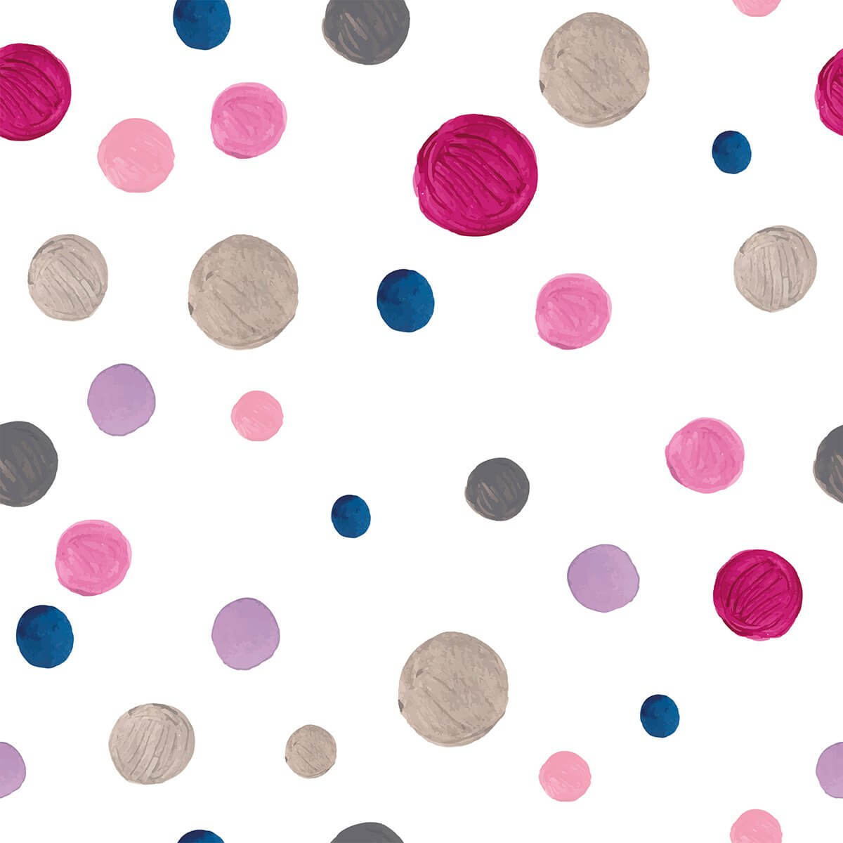 White and Violet Dots Baby Peel and Stick Removable Wallpaper - Self-Adhesive Nursery Decor for Girls & Boys Rooms - Easy to Install & Remove - Perfect for Nursery, Kids Bedroom, and Playroom Decor