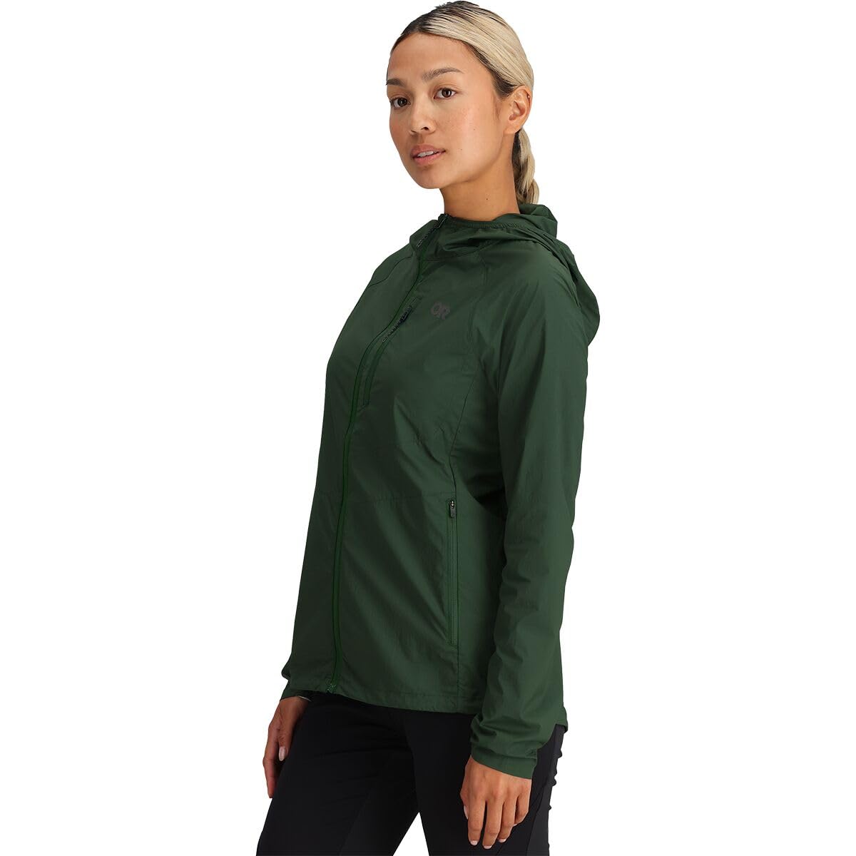 Outdoor Research Women's Shadow Wind Hoodie - Lightweight Windproof Jacket for Hiking & Running (Grove, Size L) | Perfect for Outdoor Adventures & Travel