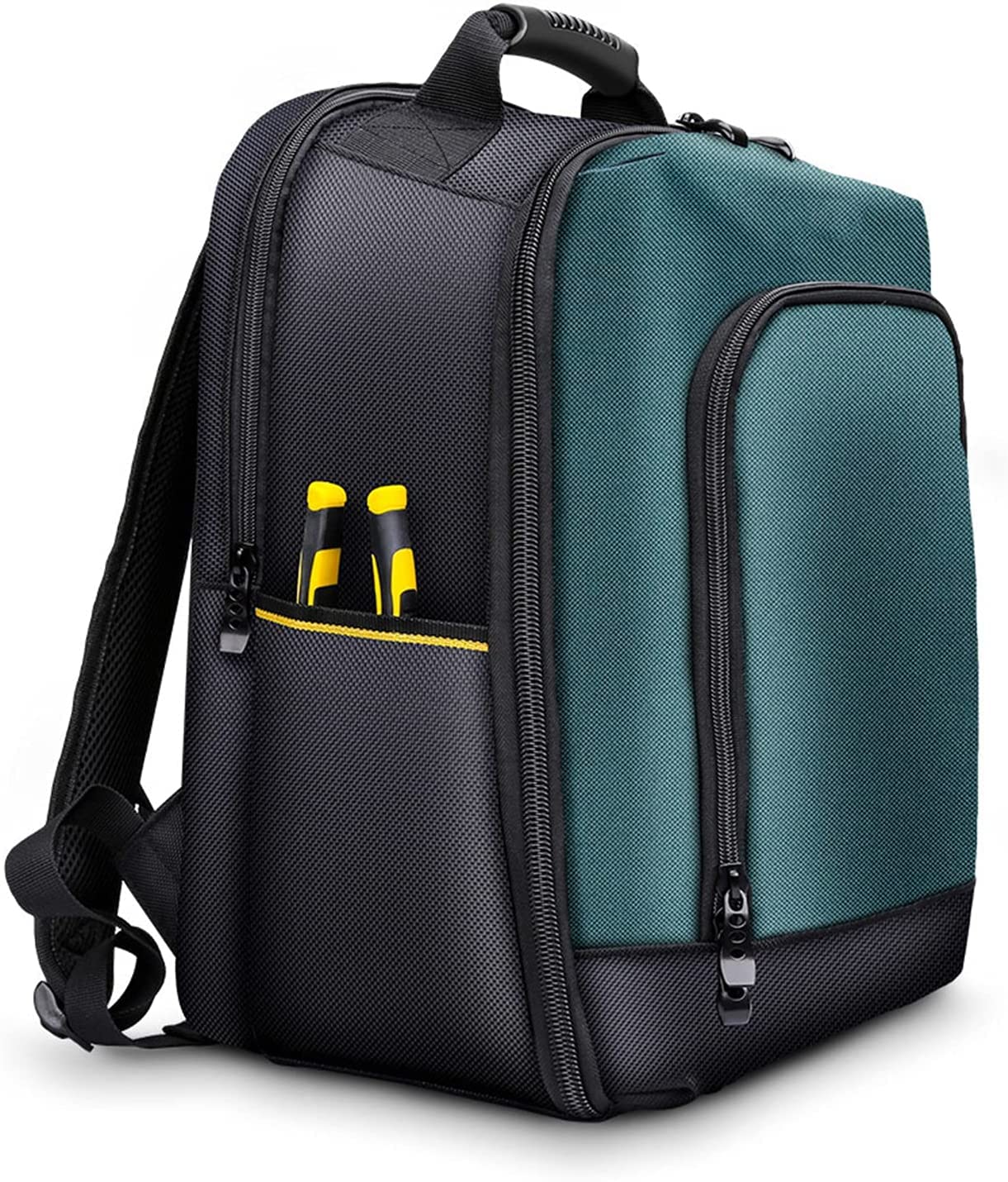 OKSS Heavy Duty Electrician Tool Backpack - Durable Multi-Pocket Work Tool Bag with Organizers for Maintenance & Repair | Perfect for Electricians, Contractors & DIY Home Improvement Projects