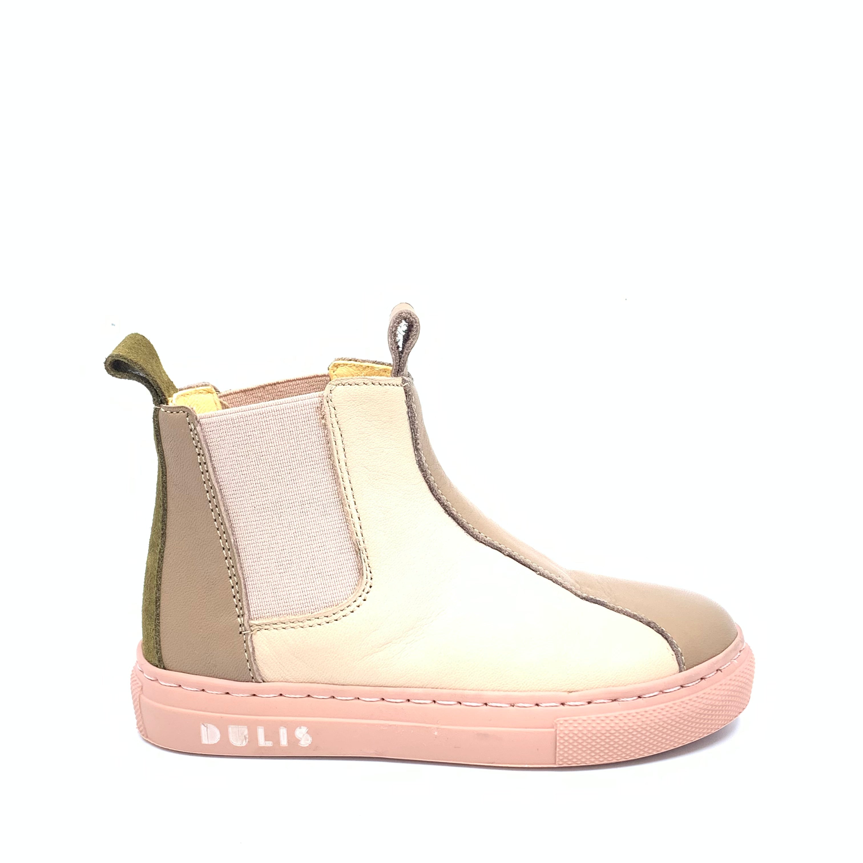 Dulis Nude Leather Bootie - Women's Comfortable Chunky Heel Ankle Boots for Fall & Winter | Perfect for Office, Date Night & Casual Outfits